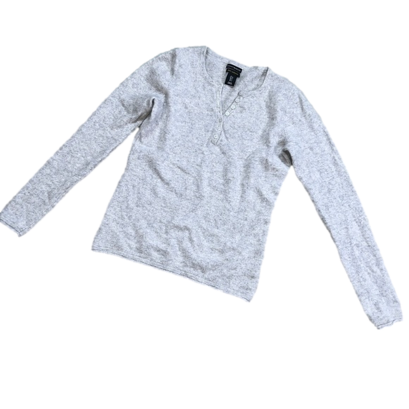 mercer & madison Sweaters - MERCER & Madison 100% light grey cashmere Henley style sweater size small